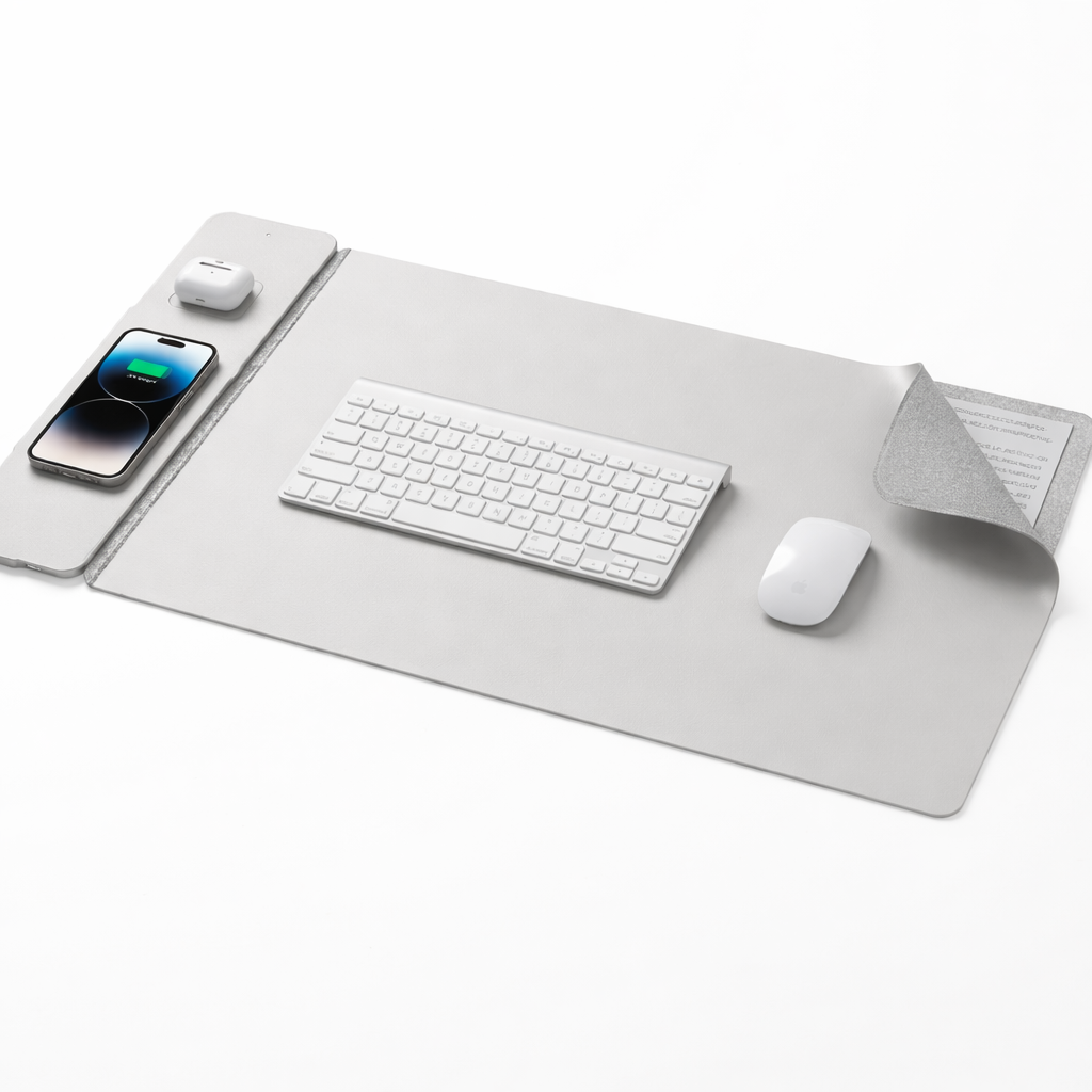 Tapis de bureau avec recharge intégrée