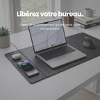 Tapis de bureau avec recharge intégrée
