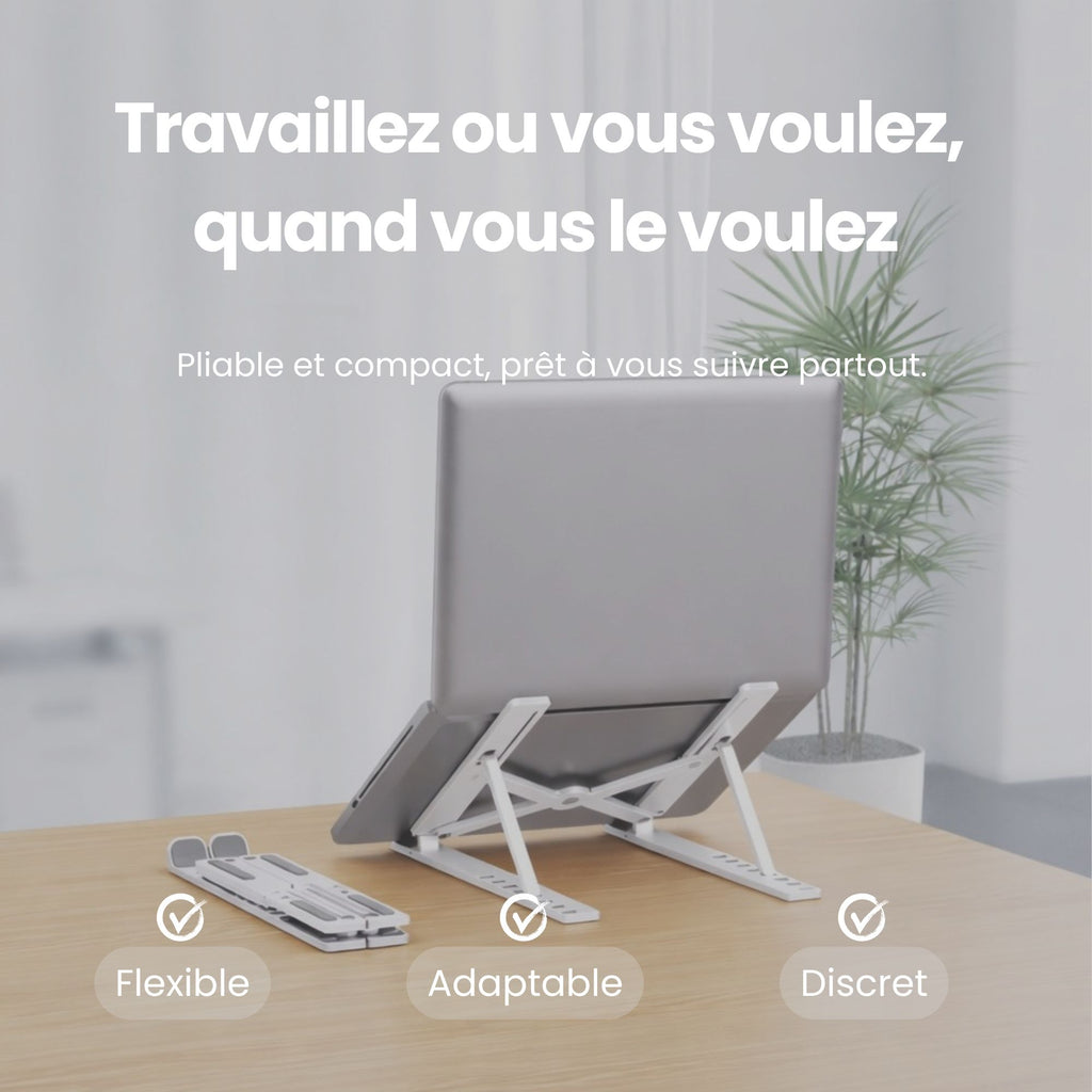 Support pliable pour ordinateur portable