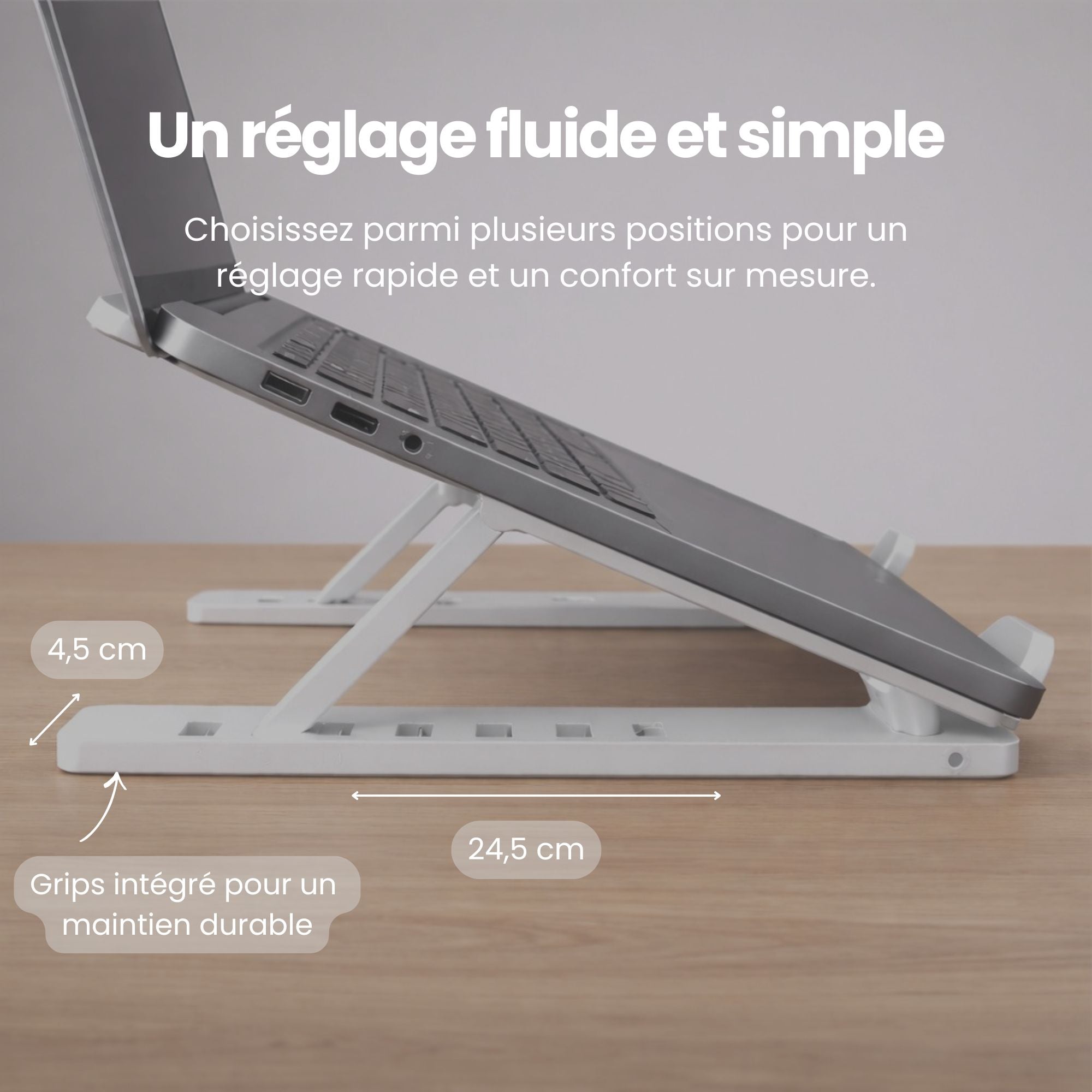 Support pliable pour ordinateur portable