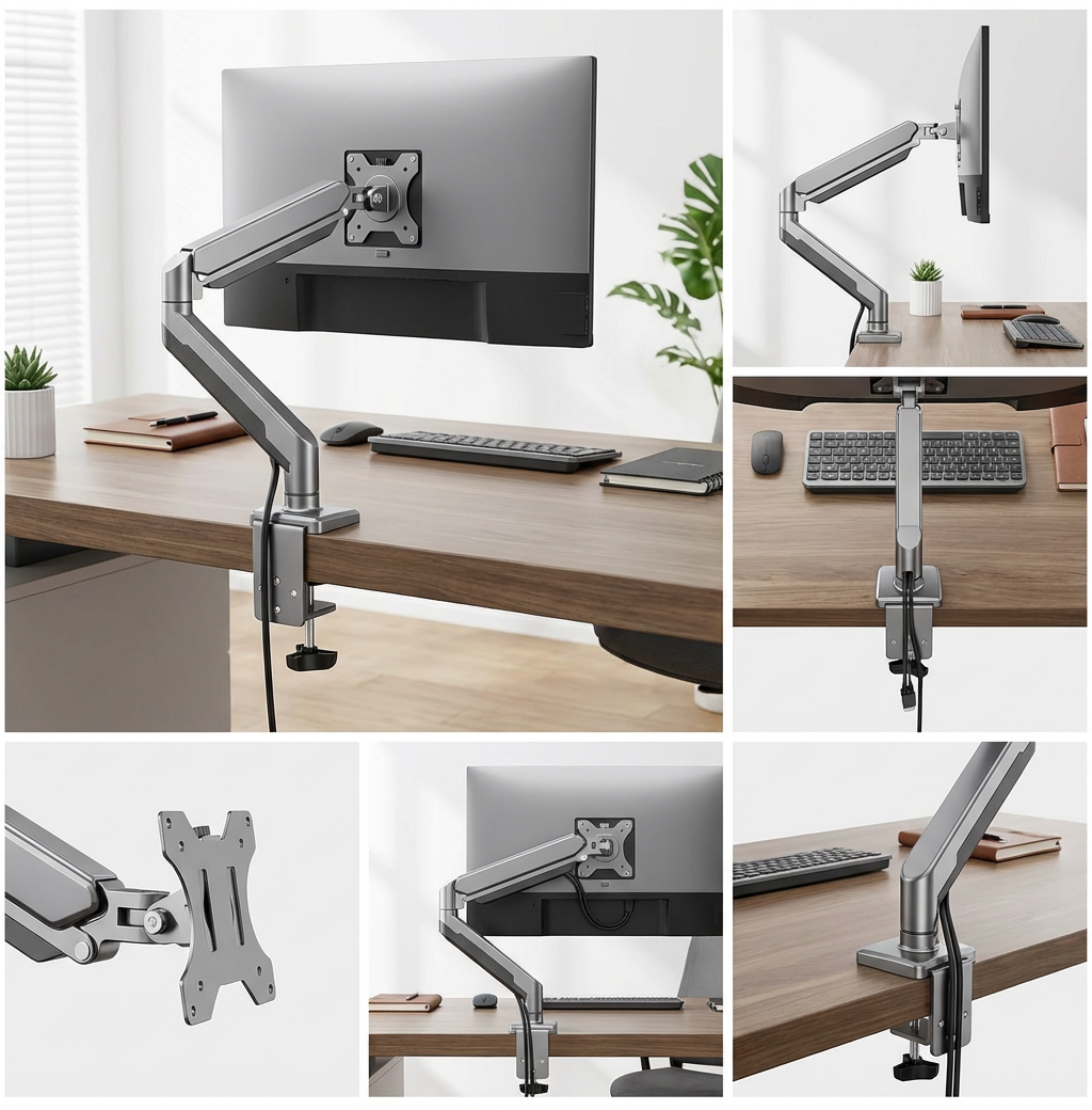 Bras Articulé Ergonomique pour Écran PC